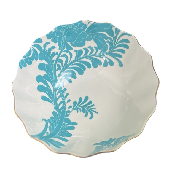 KATE SPADE LENOX Gwinnett Lane Turquoise Serving Bowl - Fine China New With Tag - Picture 1 of 8